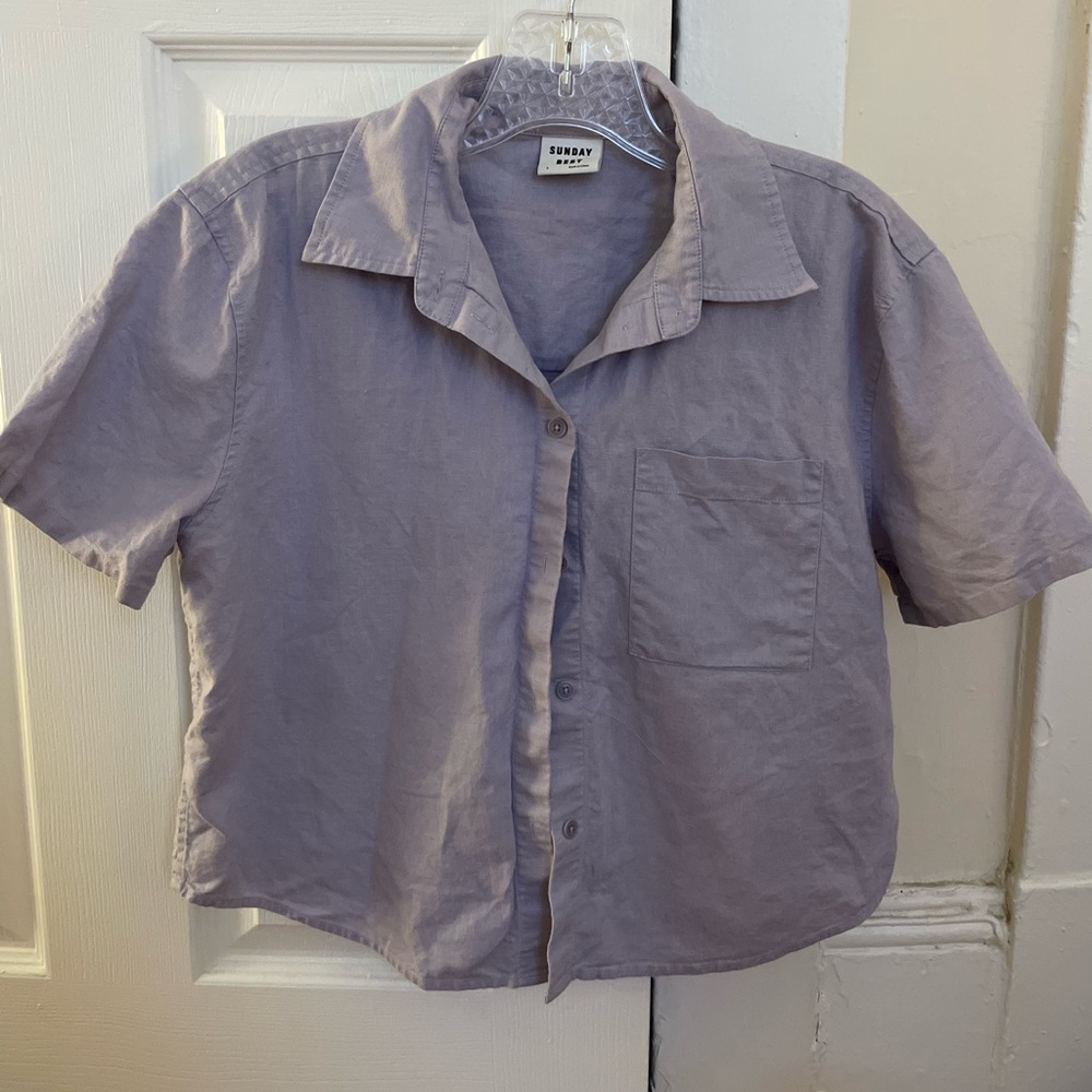 Sunday Best Cropped Button Down